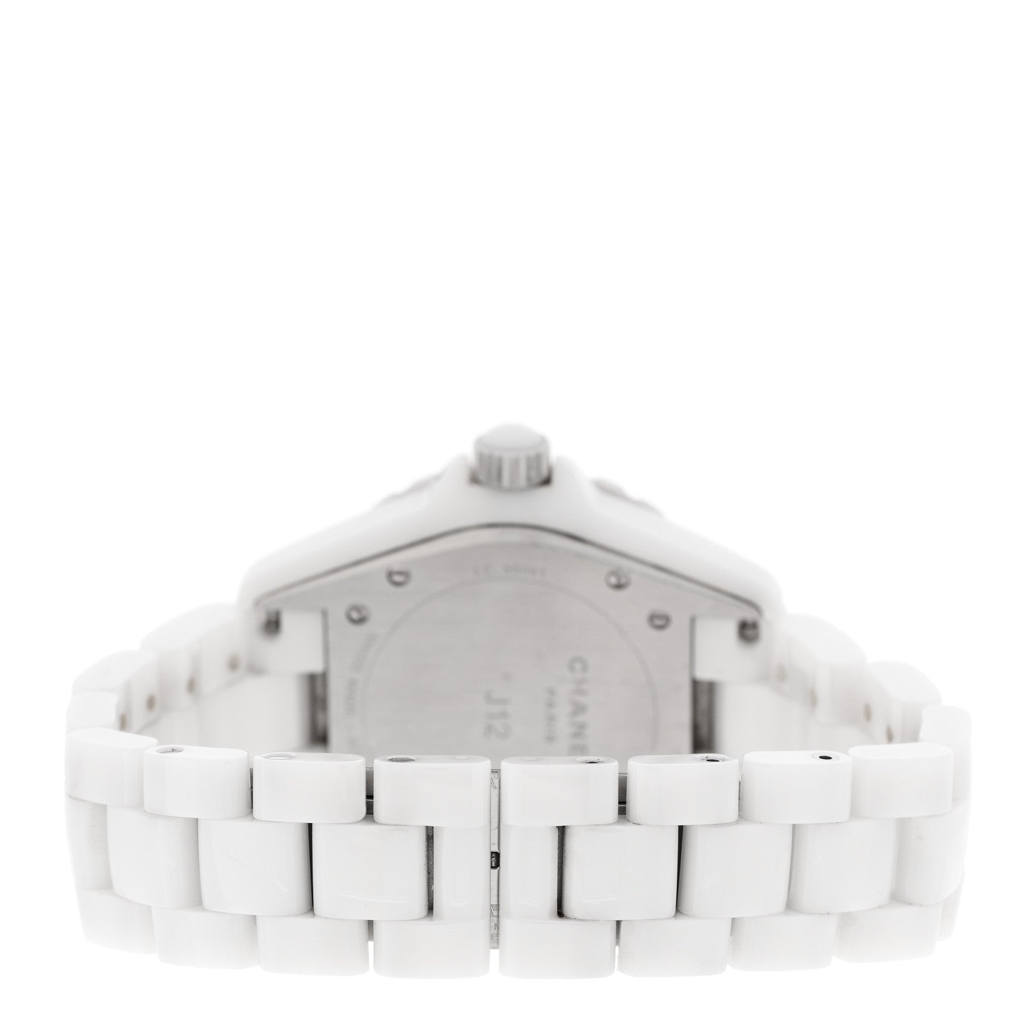 Chanel Stainless Steel Ceramic Diamond Dial 38mm J12 Automatic Watch White 3 of 4