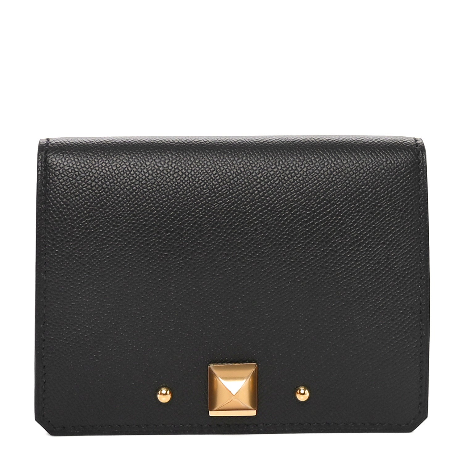 Hermes Madame Calfskin Medor Card Holder Black 1 of 9