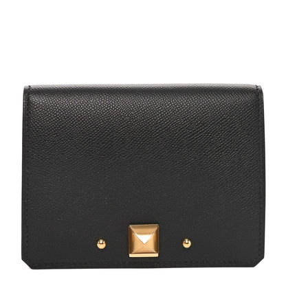 Hermes Madame Calfskin Medor Card Holder Black 1 of 9