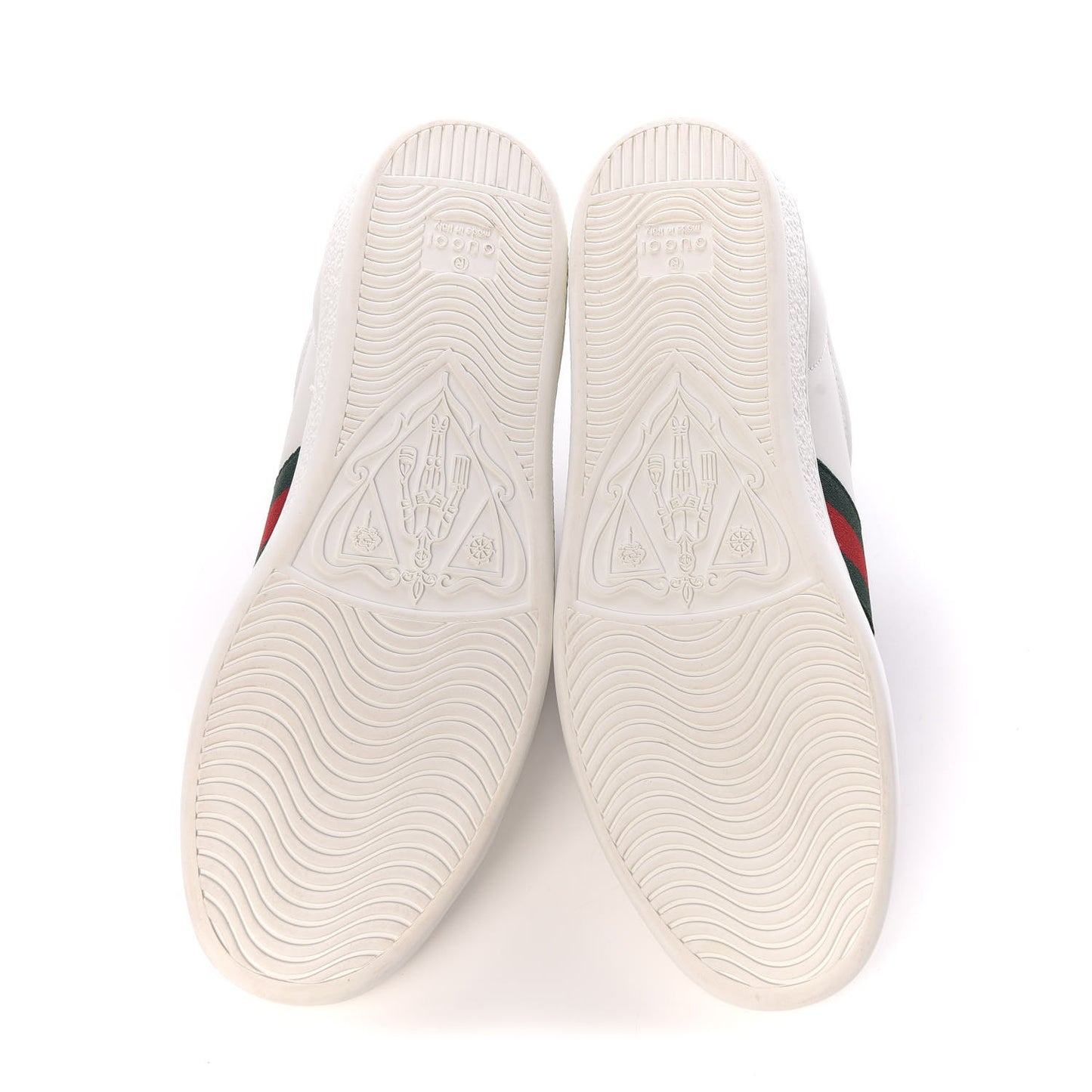 Calfskin Ayers Bee Embroidered Womens Ace Sneakers 37.5 White Green