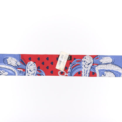 Hermes Silk Brides de Gala Love Twilly Rouge Bleu Bordeaux 2 of 4