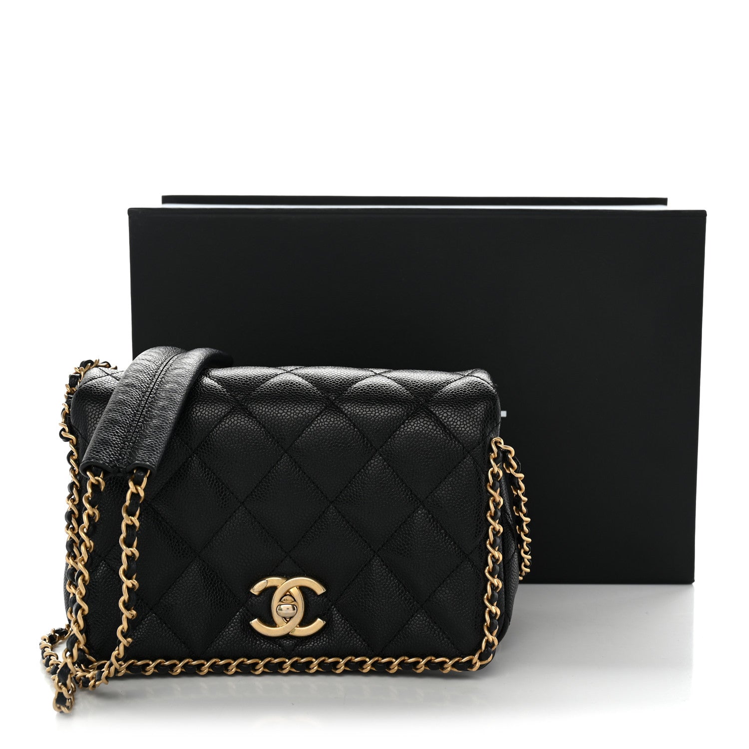 Chanel Caviar Quilted Mini Never Ending Chain Flap Black 11 of 11