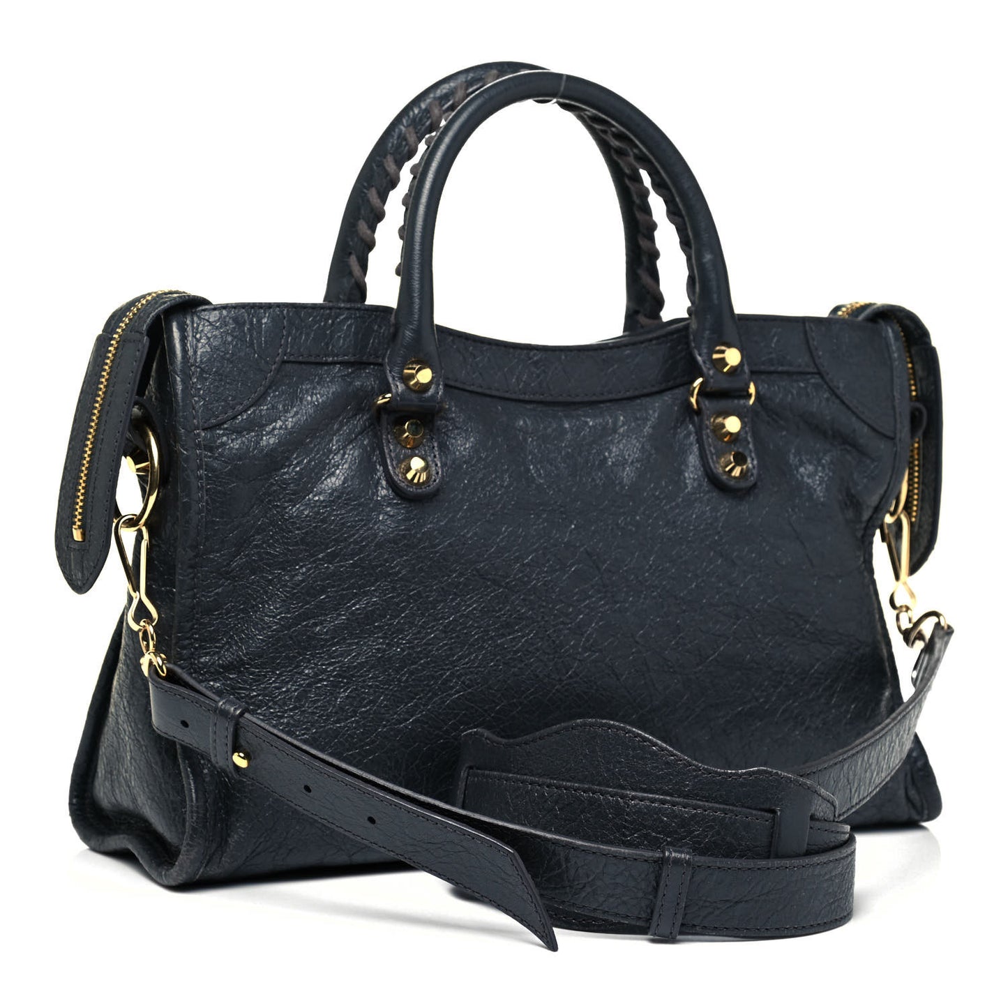 Agneau Classic Gold Hardware S City Gris Fossile