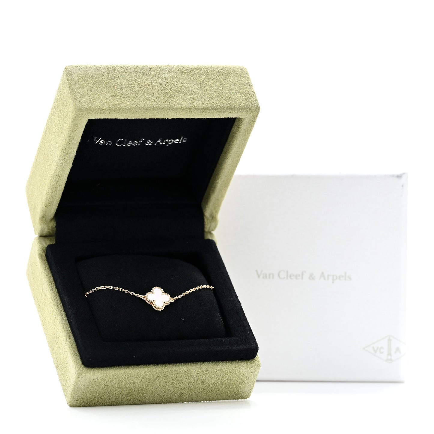 18K Yellow Gold Mother of Pearl Sweet Alhambra Bracelet