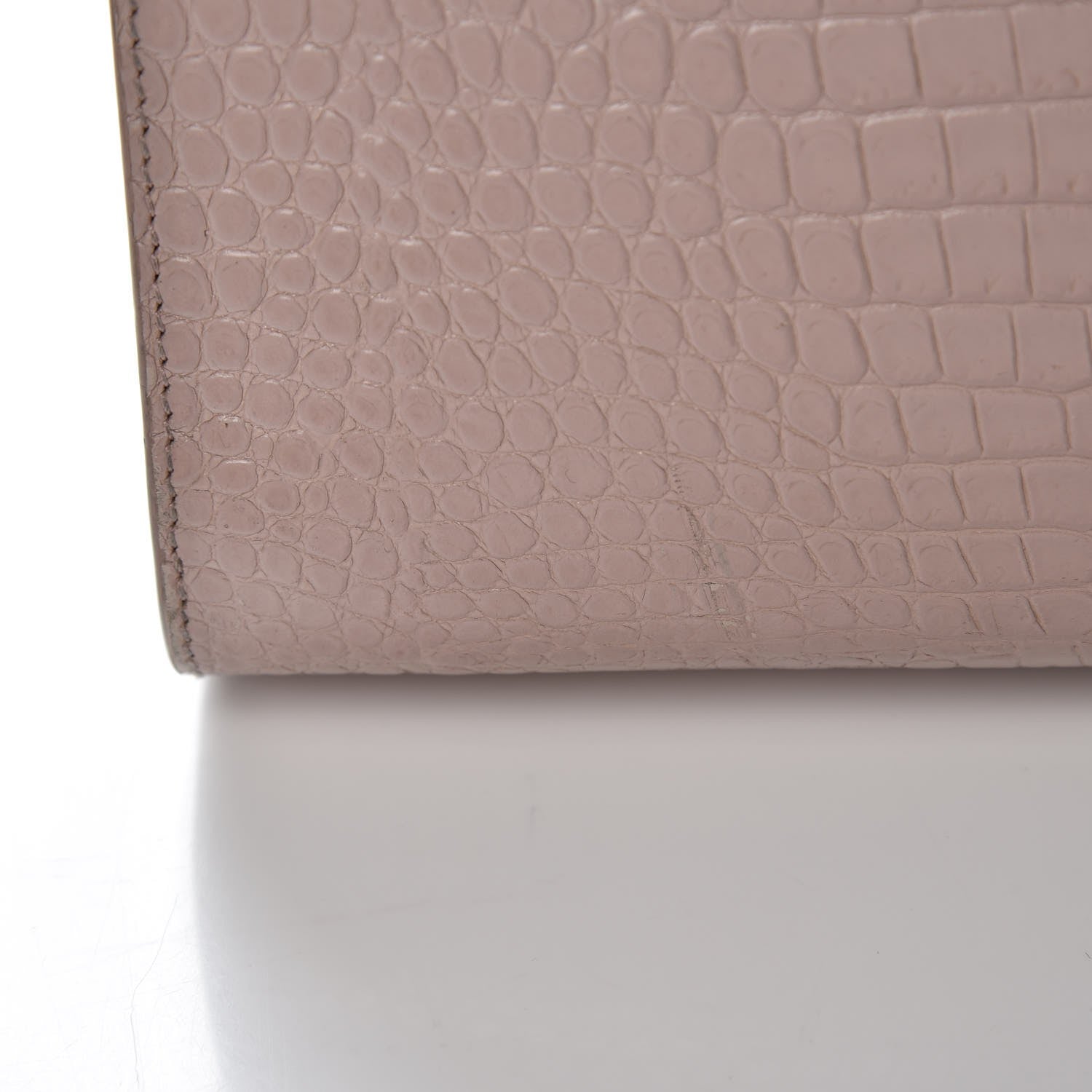 Saint Laurent Calfskin Crocodile Embossed Baby Sac De Jour Rose Antic 11 of 29