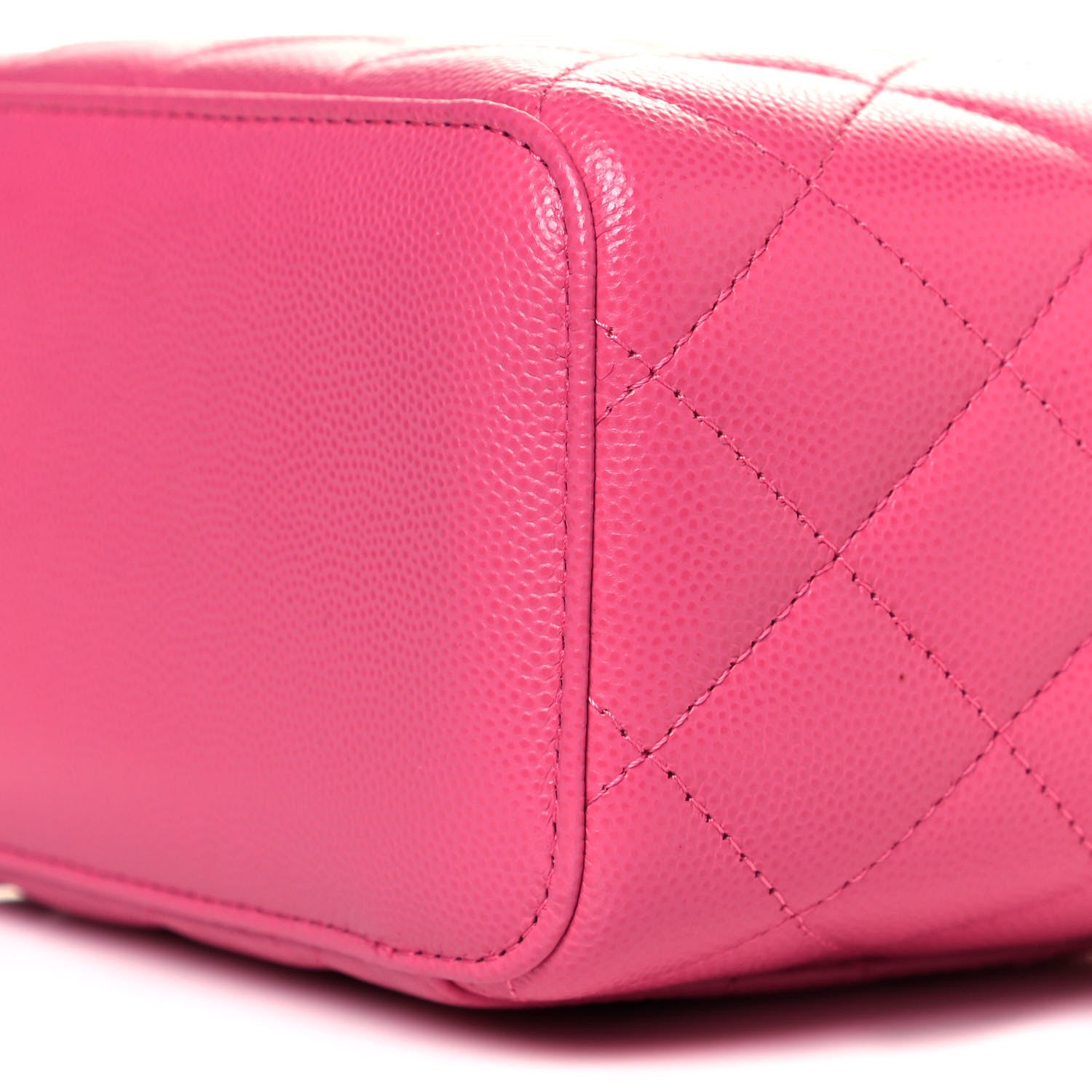 Chanel Caviar Quilted Small Vanity Case With Chain Pink 9 of 10
