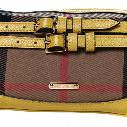 Burberry House Check Bridle Calfskin Peyton Crossbody Yellow 14 of 14