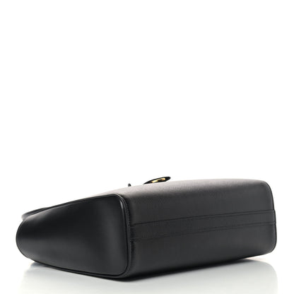 Prada Saffiano Soft Calfskin Small Zippered Tote Black 3 of 9