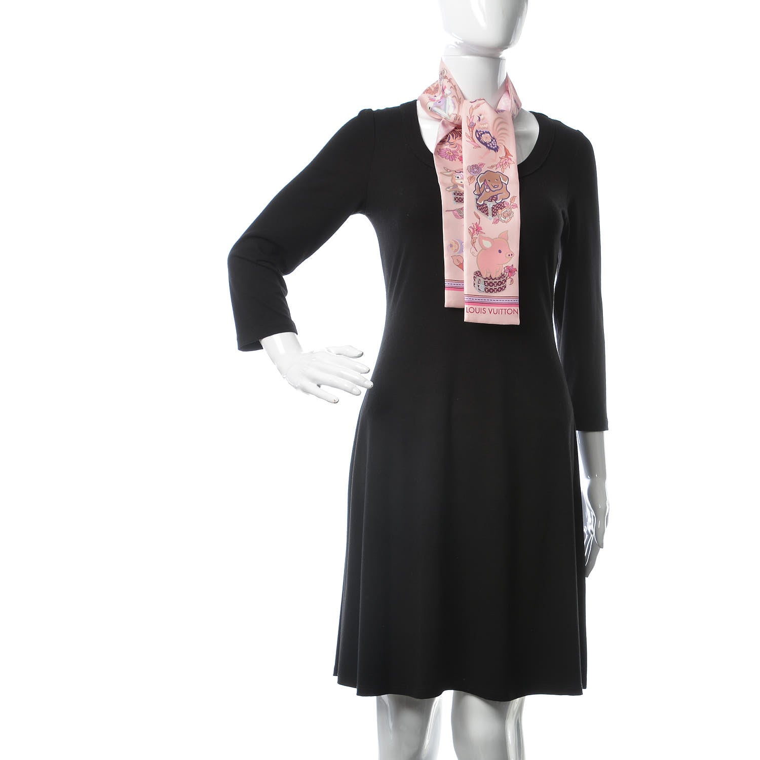 Louis Vuitton Silk Monogram Superstition Bandeau Light Pink 2 of 5