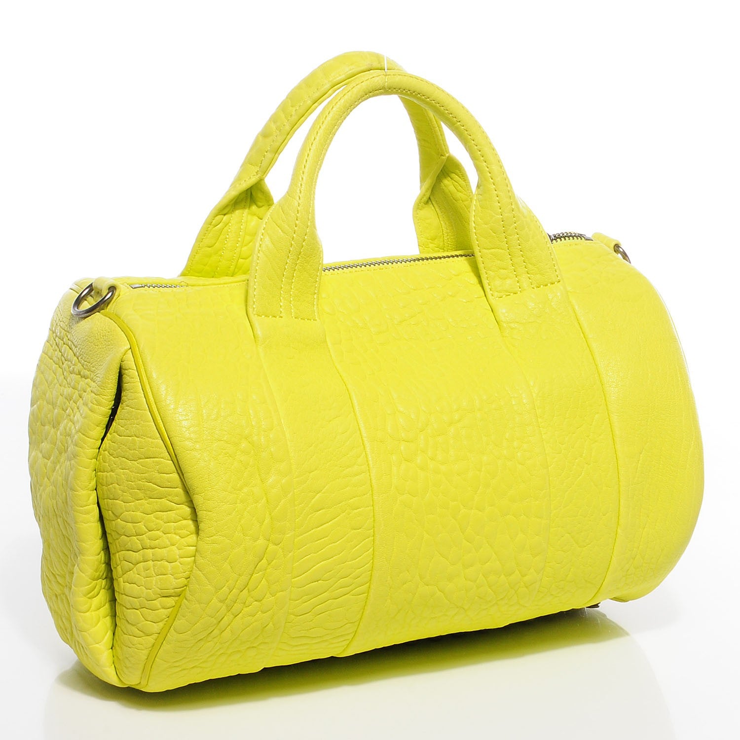 Alexander Wang Pebbled Lambskin Rocco Acid Black Nickel Hardware 3 of 6