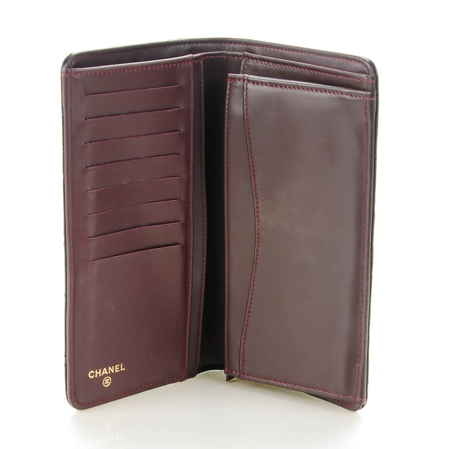 Caviar Quilted Yen Wallet Black