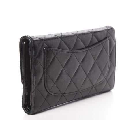 Chanel Glazed Calfskin Quilted Reissue Long Flap Wallet Black 3 of 9