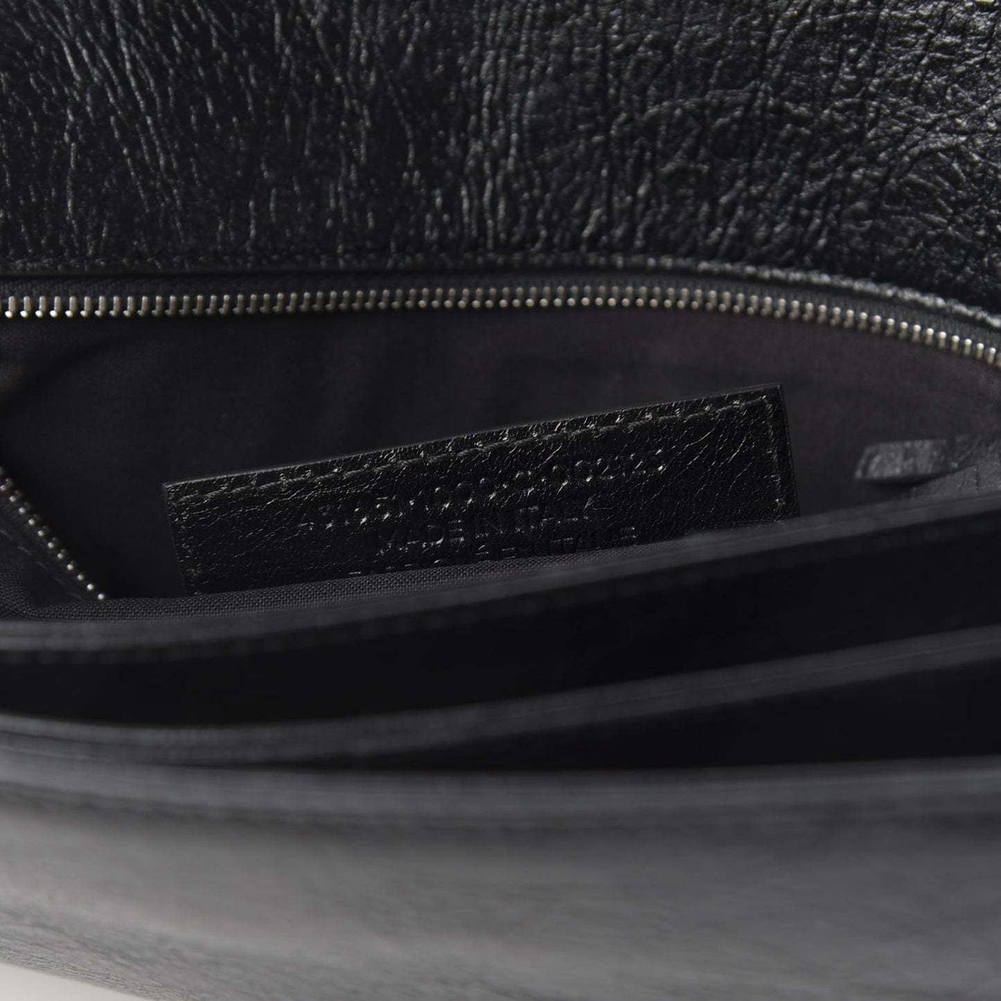 Agneau Classic Silver Hardware Long Clutch Black