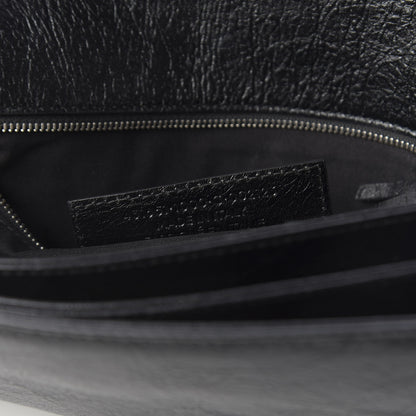 Balenciaga Agneau Classic Silver Hardware Long Clutch Black 9 of 11