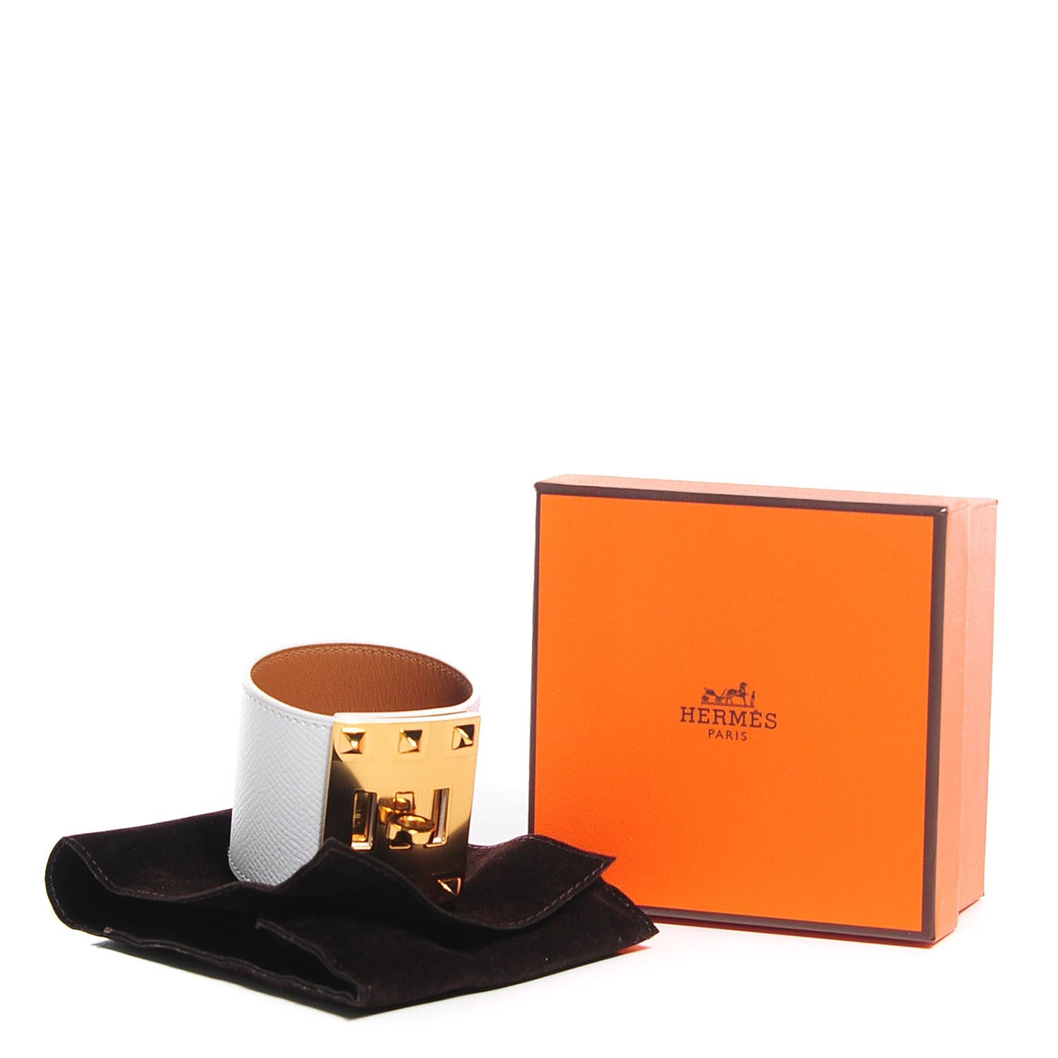 Hermes Epsom Extreme Bracelet Small White 9 of 9