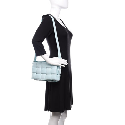 Bottega Veneta Paper Calfskin Maxi Intreccio Padded Cassette Crossbody Bag Ice 2 of 10