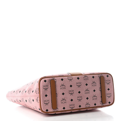 MCM Visetos Medium Anya Zip Top Shopper Tote Soft Pink 3 of 7