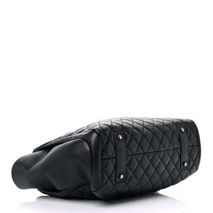 Chanel Lambskin Quilted Shopping Tote Black 4 of 14