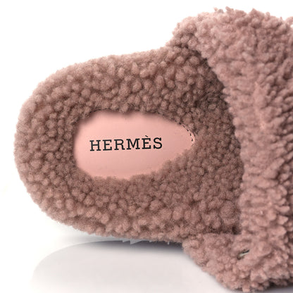 Hermes Woolskin Womens Chypre Sandals 36 Bois De Santal 7 of 8