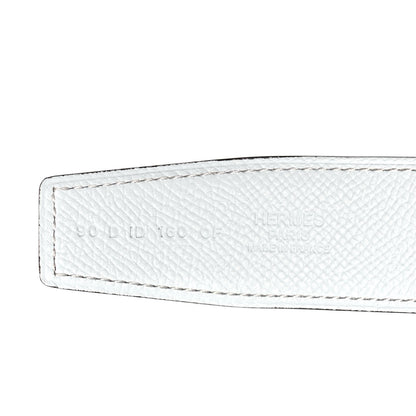Hermes Epsom 32mm H Belt 90 Etoupe White 3 of 5