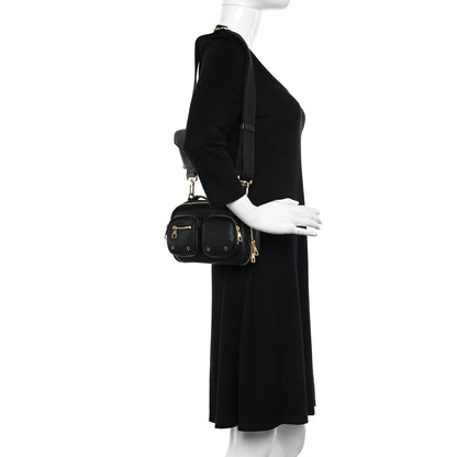 Louis Vuitton Calfskin Monogram Embossed Utility Crossbody Black 2 of 9