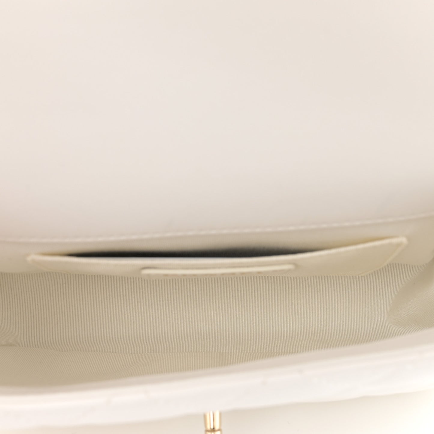 Lambskin Quilted Small My Precious Flap White