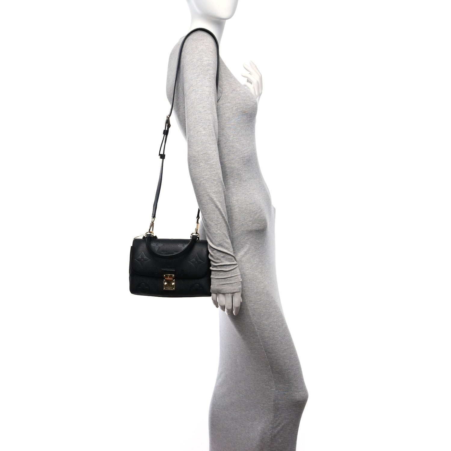 Louis Vuitton Empreinte Monogram Giant Madeleine BB Black Beige 2 of 13