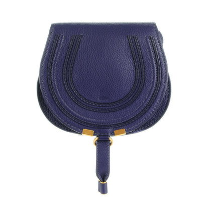 Chloe Calfskin Mini Marcie Round Crossbody Bag Storm Blue 1 of 8