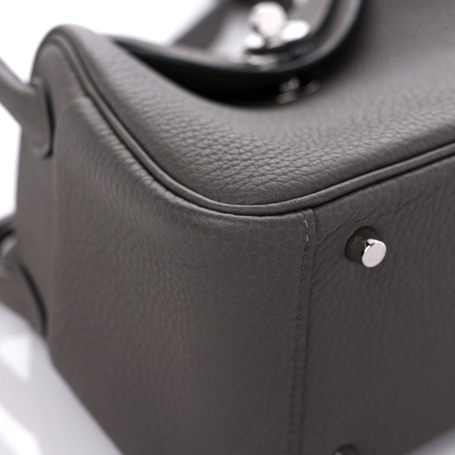 Hermes Taurillon Clemence Mini Lindy 20 Etain 7 of 16