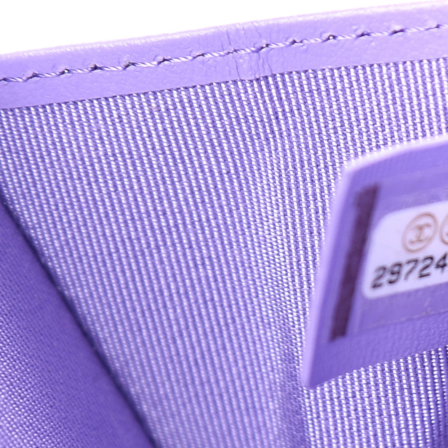 Caviar Quilted Zipped Key Holder Case Purple