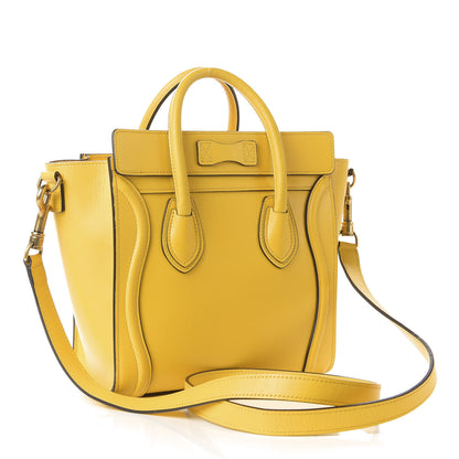 Celine Palmelato Calfskin Nano Luggage Sunflower 3 of 9