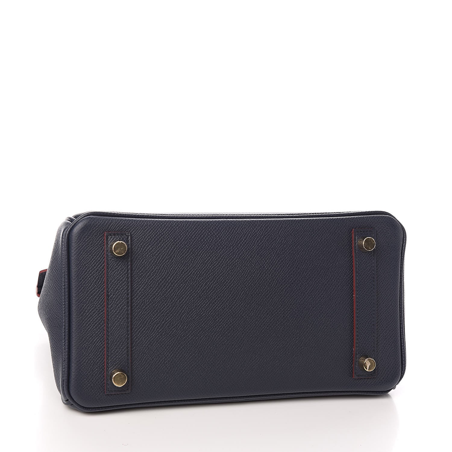 Hermes Epsom Contour Birkin 25 Bleu Indigo Rouge H 5 of 34