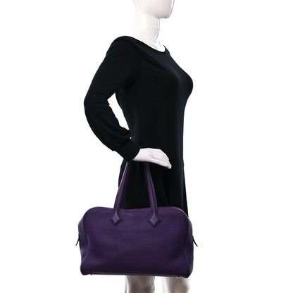 Hermes Taurillon Clemence Victoria II 35 Ultraviolet 2 of 14