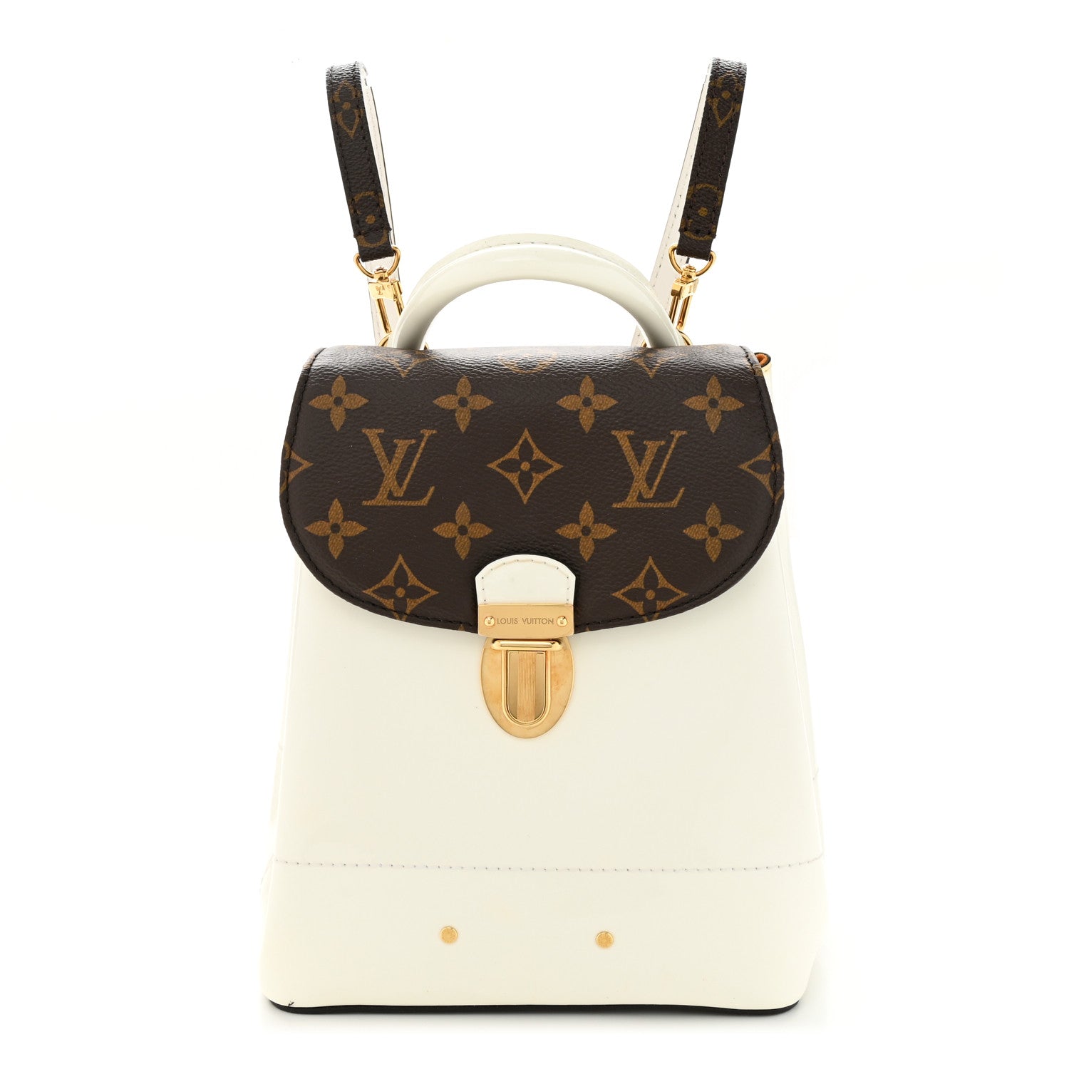 Louis Vuitton Patent Monogram Hot Springs Backpack Snow 1 of 11