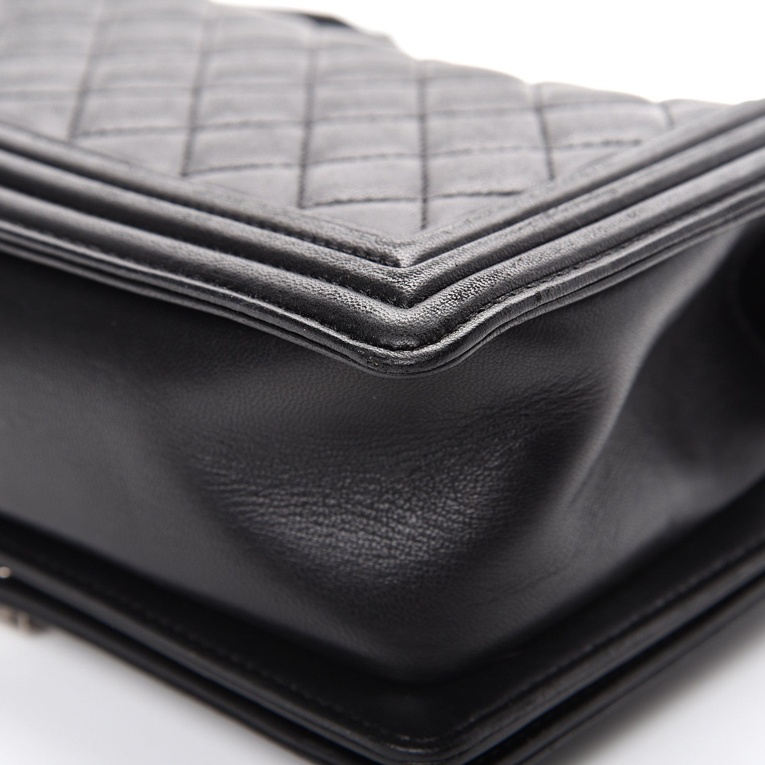 Chanel Lambskin Quilted Medium Boy Flap Black 13 of 15