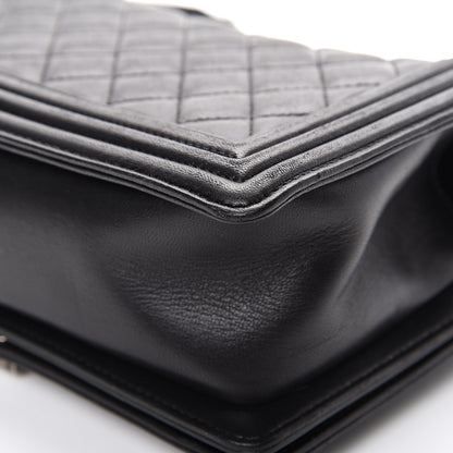 Chanel Lambskin Quilted Medium Boy Flap Black 13 of 15