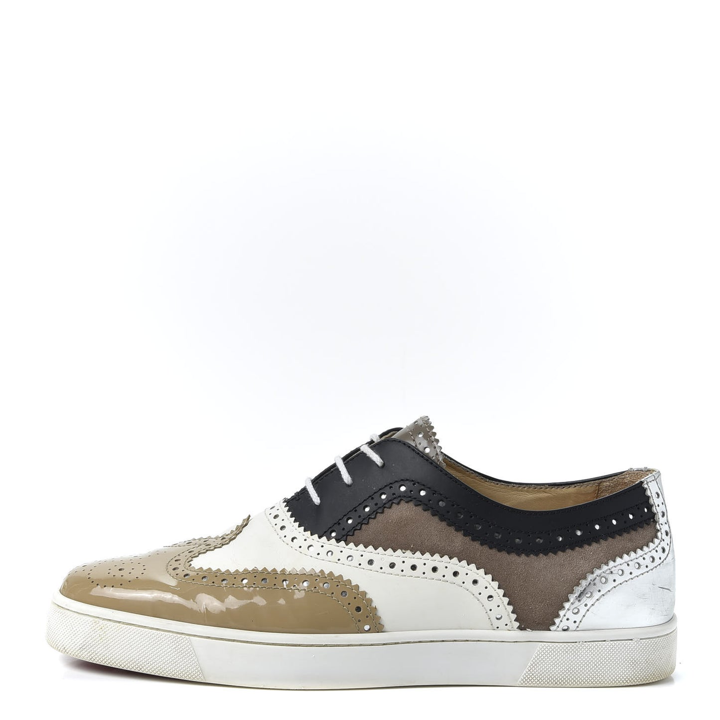 Patent Gomme Suede Mens Golfito Flat Sneakers 44.5 Version Mastic