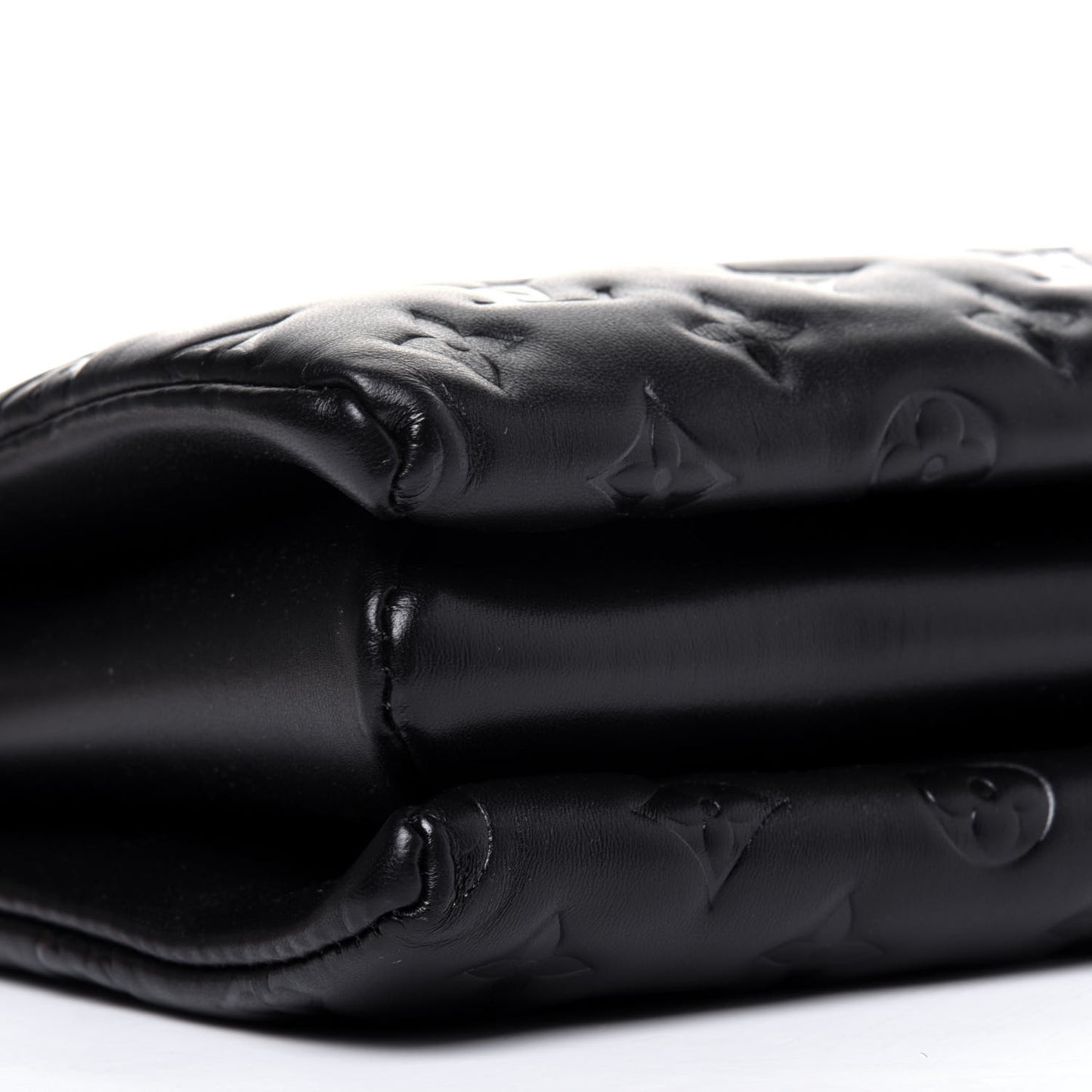 Lambskin Embossed Monogram Coussin PM Black