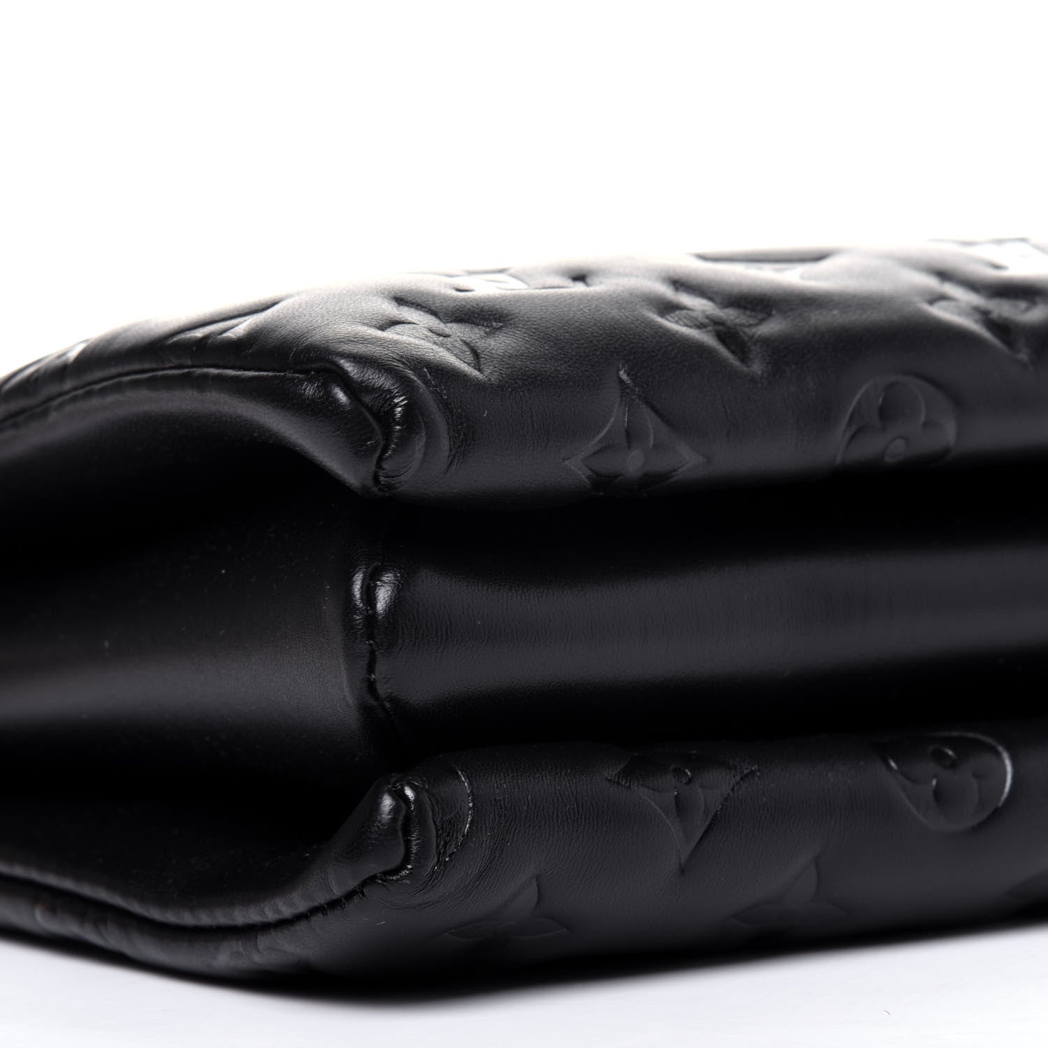 Louis Vuitton Lambskin Embossed Monogram Coussin PM Black 8 of 11