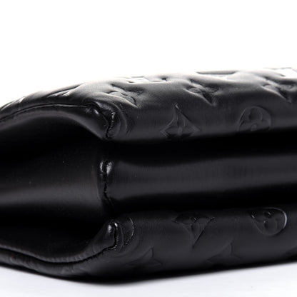 Louis Vuitton Lambskin Embossed Monogram Coussin PM Black 8 of 11