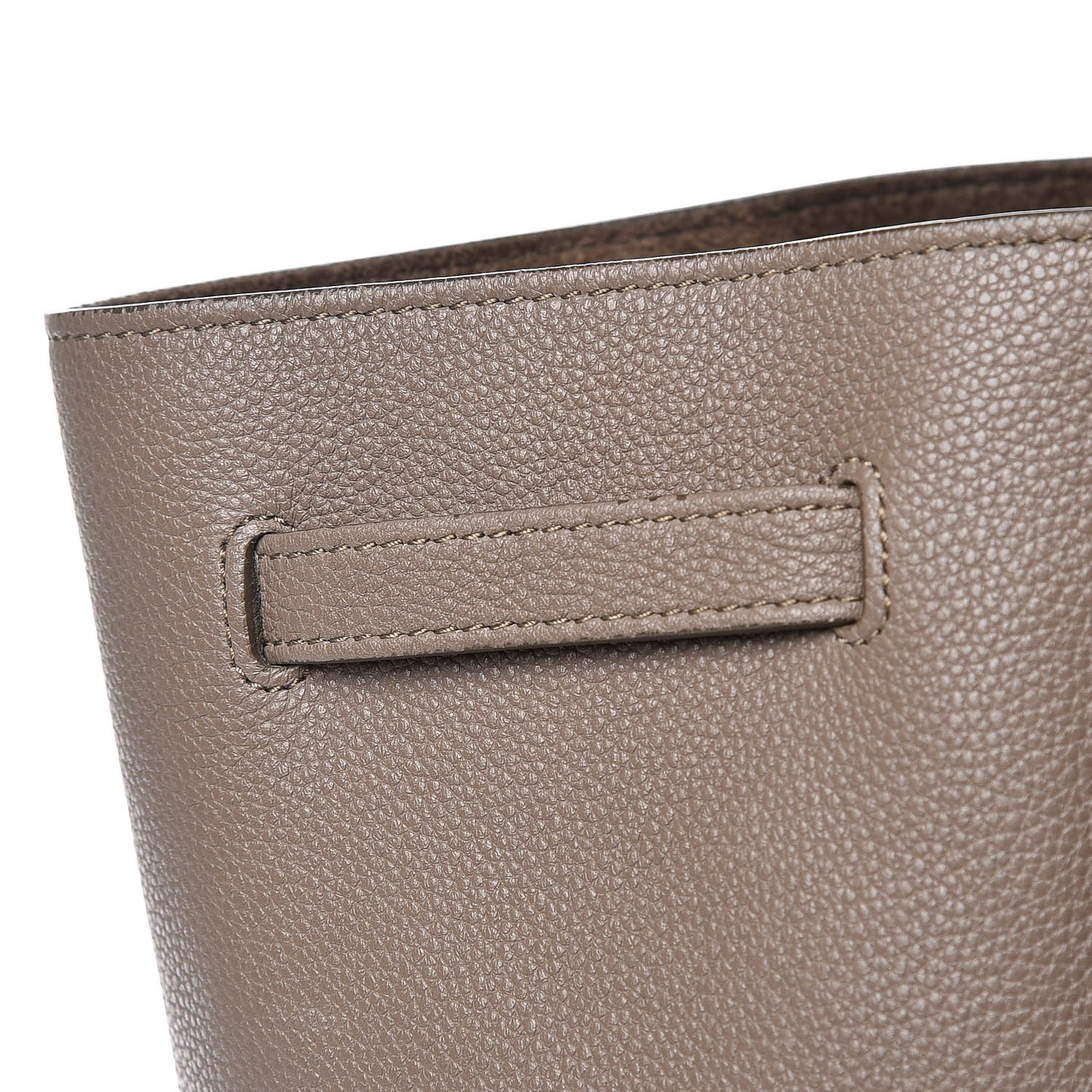 Soft Grained Calfskin Medium Belt Cabas Phantom Taupe