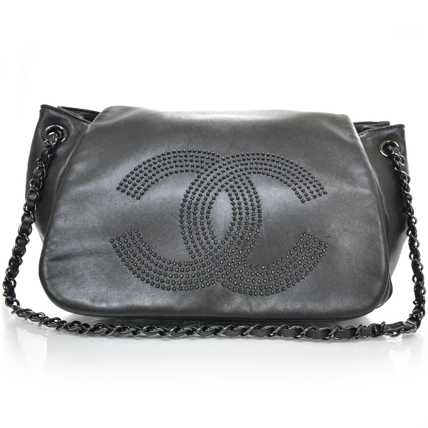Chanel Lambskin Studded Flap Black 1 of 11