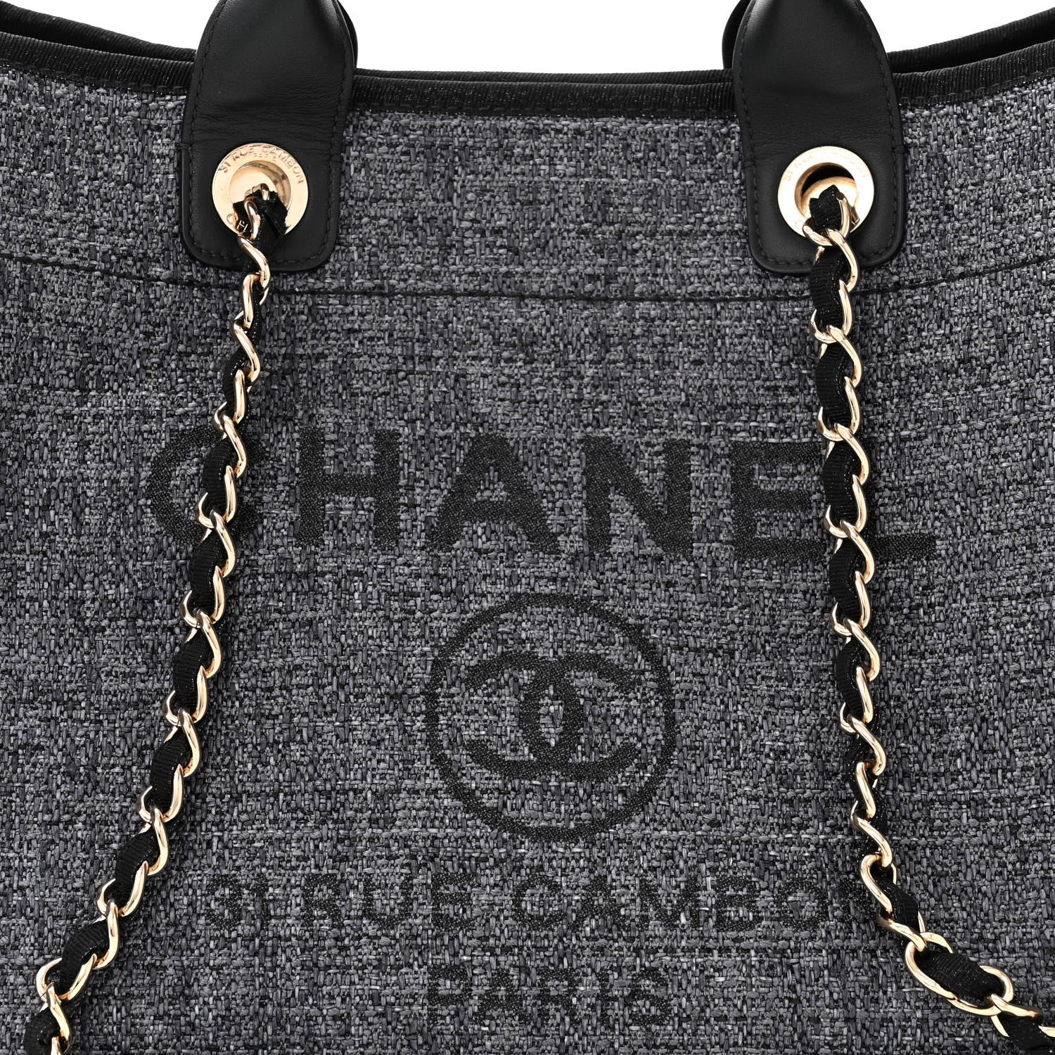 Chanel Lurex Boucle Medium Deauville Tote Black 8 of 10