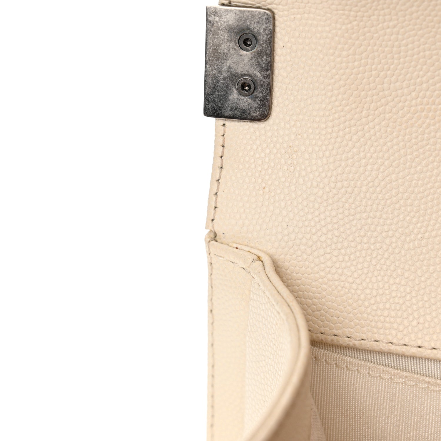 Chanel Caviar Quilted Medium Boy Flap Ivory 15 of 20