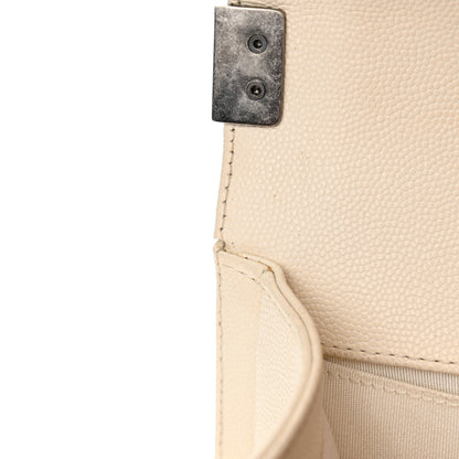 Chanel Caviar Quilted Medium Boy Flap Ivory 15 of 20
