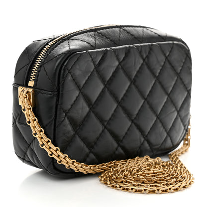 Chanel Aged Calfskin Quilted Mini Reissue Camera Case Black 3 of 10