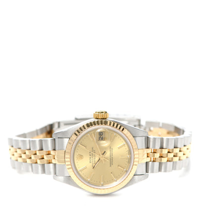 Rolex Stainless Steel 18K Yellow Gold 26mm Oyster Perpetual Datejust Watch Champagne 79173 2 of 5