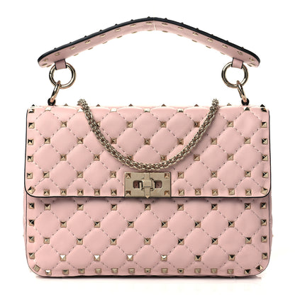 Valentino Garavani Nappa Medium Rockstud Spike Shoulder Bag Water Rose 1 of 6