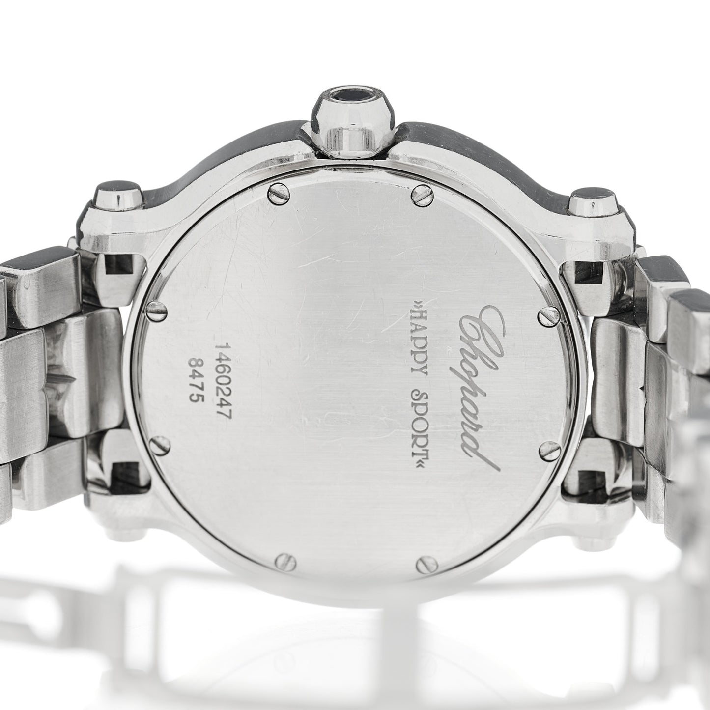 Stainless Steel 7 Diamond 36mm Happy Sport Quartz Watch