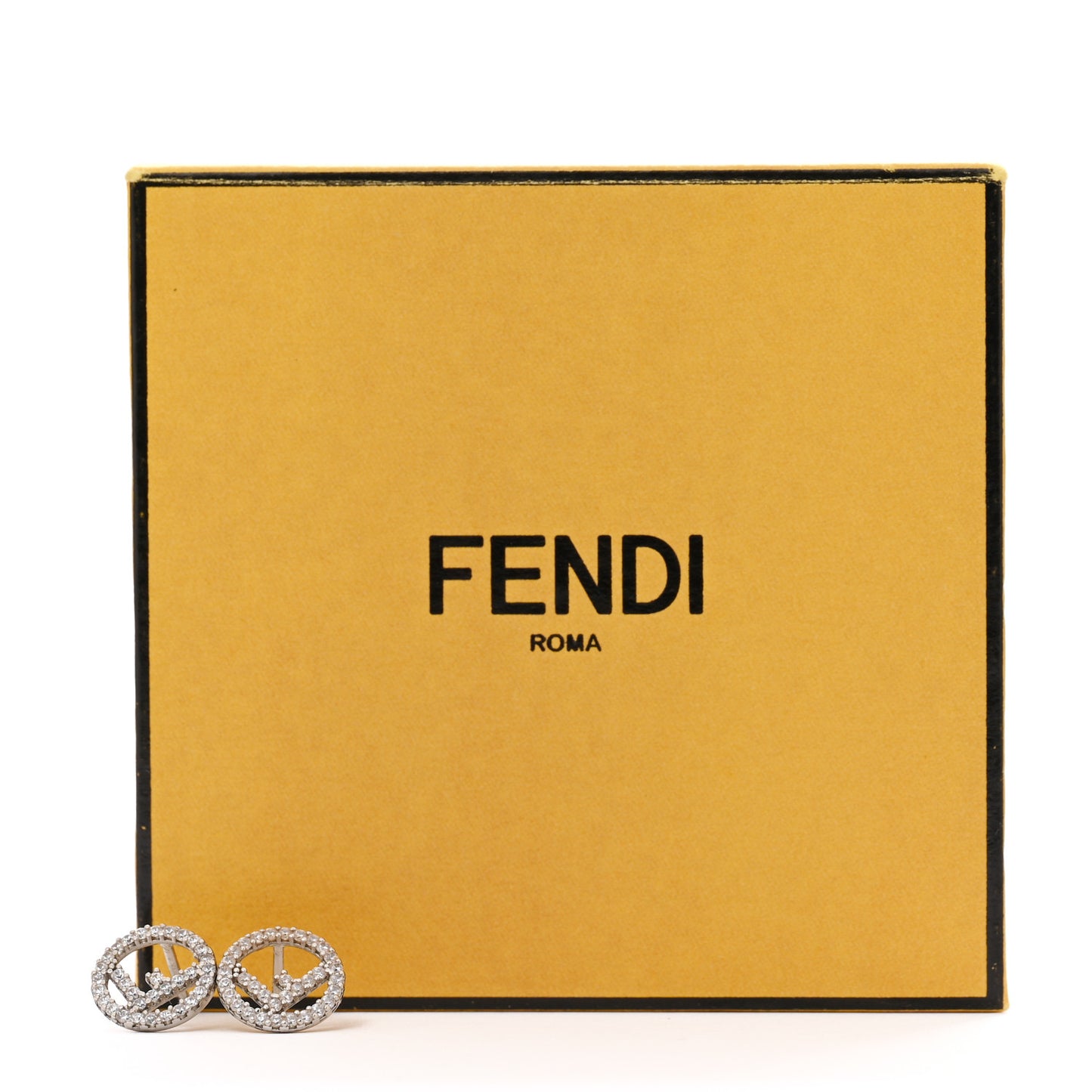 Metal Crystal F is Fendi Earrings Silver